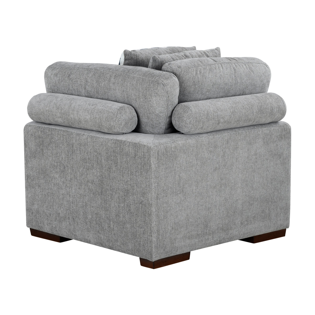 Raife Gray 5-Piece Right Chaise Sectional with Ottoman