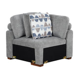 Raife Gray 4-Piece LAF Chaise Sectional with Pull-Out Bed from Homelegance - Luna Furniture