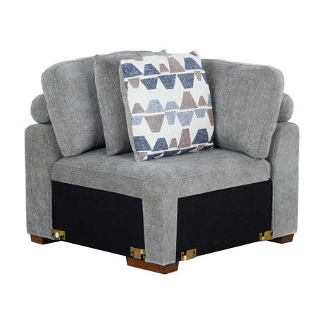 Raife Gray 4-Piece LAF Chaise Sectional with Pull-Out Bed from Homelegance - Luna Furniture