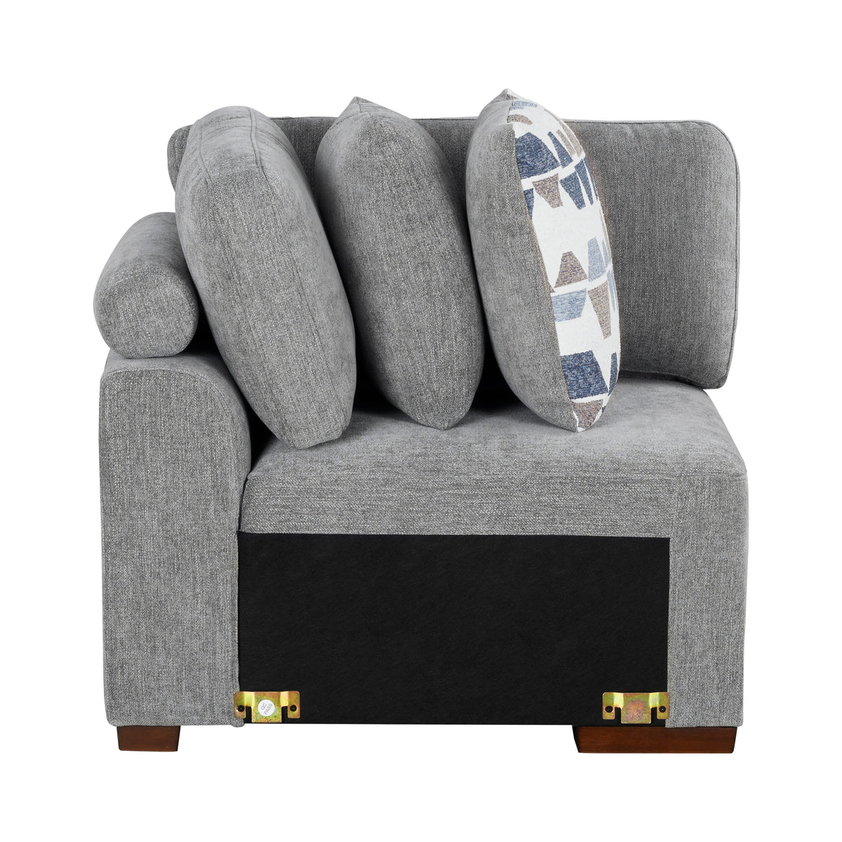 Raife Gray 4-Piece Sectional with Right Chaise and Pull-out Bed