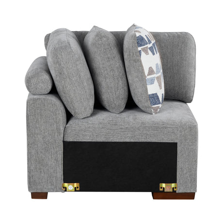 Raife Gray 4-Piece LAF Chaise Sectional with Pull-Out Bed from Homelegance - Luna Furniture