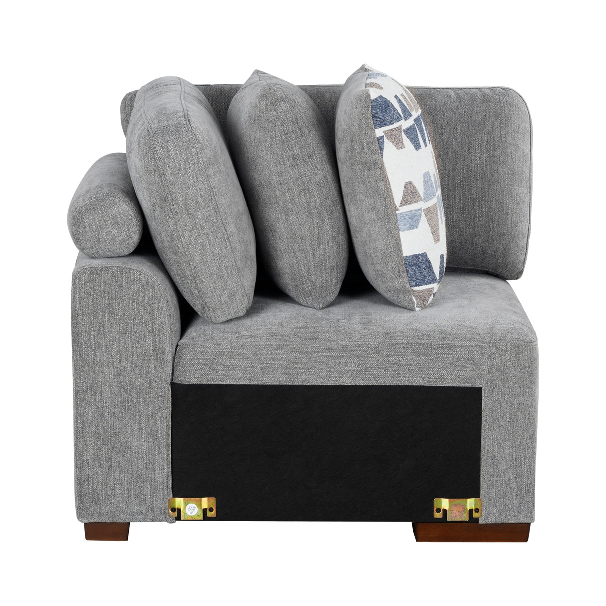 Raife Gray 4-Piece RAF Chaise Sectional with Pull-Out Bed from Homelegance - Luna Furniture