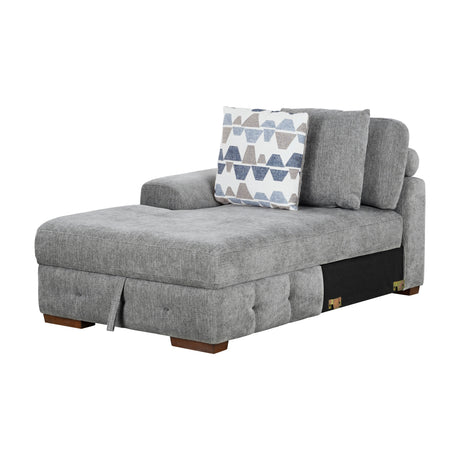 Raife Gray 4-Piece LAF Chaise Sectional with Pull-Out Bed from Homelegance - Luna Furniture