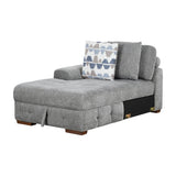 Raife Gray 3-Piece Double Chaise Sectional with Pull-Out Bed from Homelegance - Luna Furniture