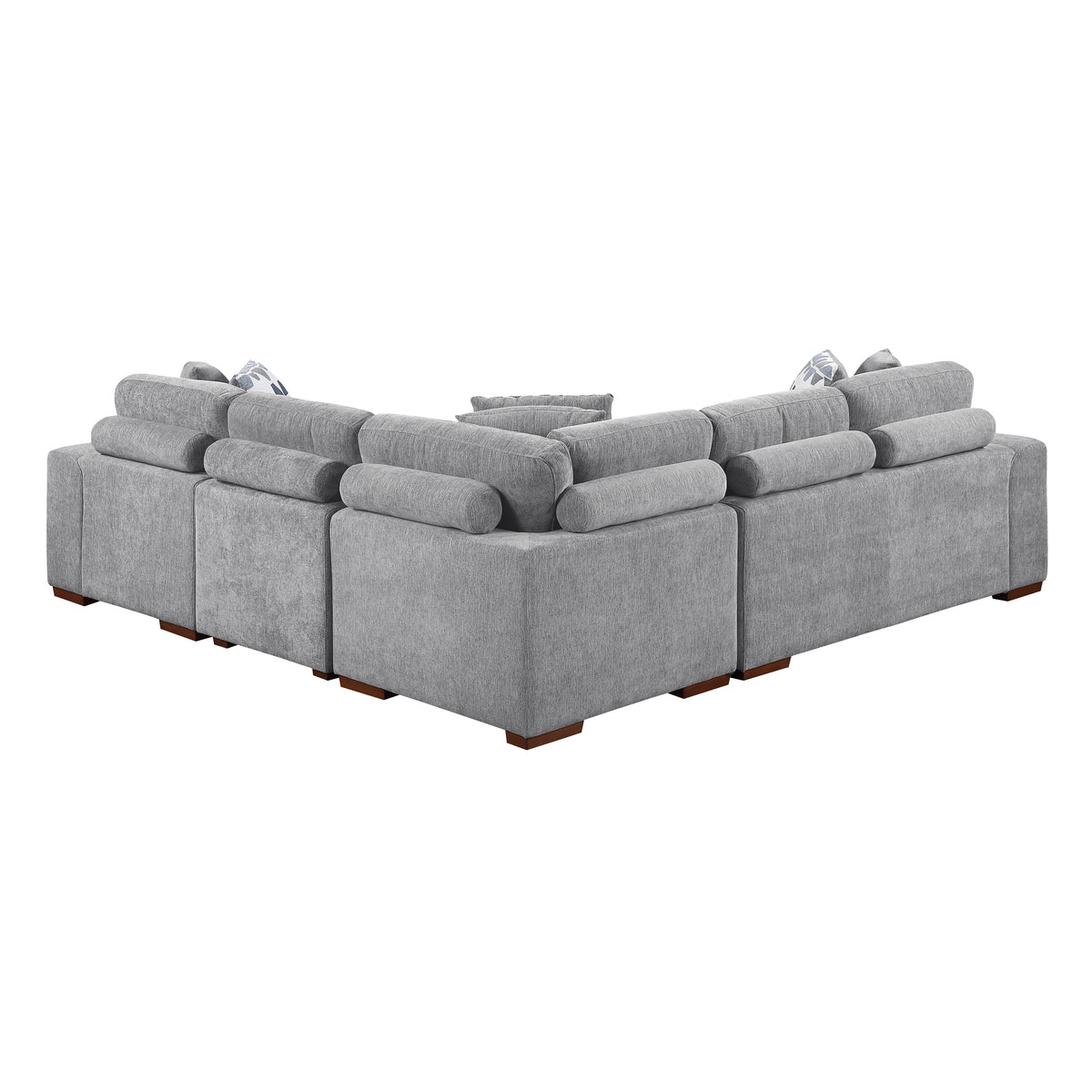 Raife Gray 4-Piece Sectional with Right Chaise and Pull-out Bed