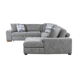 Raife Gray 5-Piece LAF Chaise Sectional with Pull-Out Bed and Storage Ottoman from Homelegance - Luna Furniture