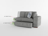 Raife Gray 4-Piece Sectional with Right Chaise and Pull-out Bed