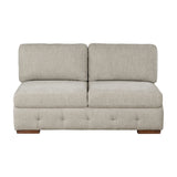 Raife Taupe 5-Piece Sectional with Right Chaise and Pull-out Bed