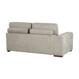 Raife Taupe 5-Piece Sectional with Right Chaise and Pull-out Bed