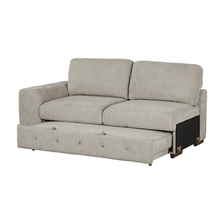Raife Taupe 4-Piece Sectional with Right Chaise and Pull-out Bed from Homelegance - Luna Furniture