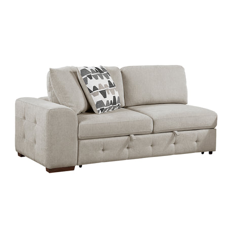 Raife Taupe 4-Piece Sectional with Right Chaise from Homelegance - Luna Furniture