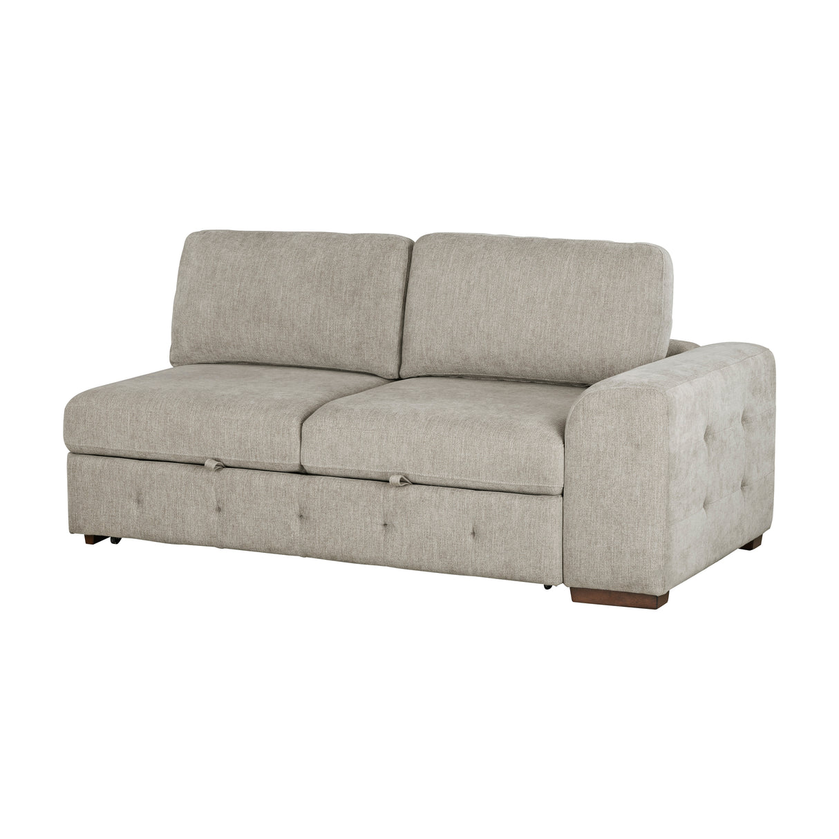 Raife Taupe 3-Piece Sectional with Left Chaise and Ottoman from Homelegance - Luna Furniture