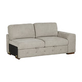 Raife Taupe 3-Piece Sectional with Left Chaise and Ottoman from Homelegance - Luna Furniture