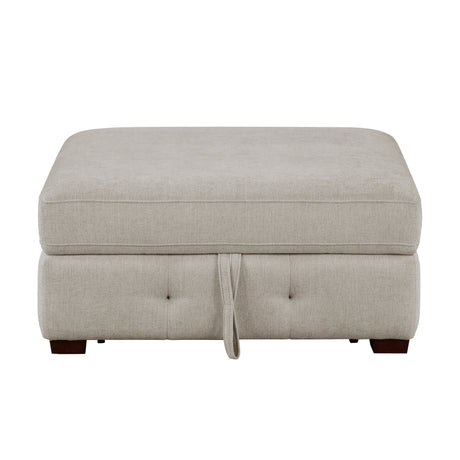 Raife Taupe 5-Piece Right Chaise Sectional with Ottoman from Homelegance - Luna Furniture
