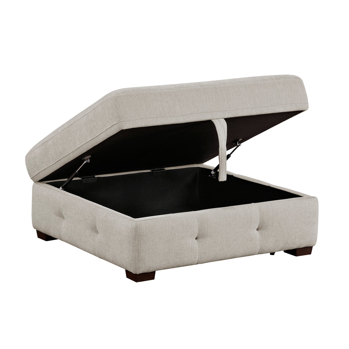 Raife Taupe 5-Piece Sectional with Right Chaise and Pull-out Bed