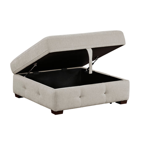 Raife Taupe 5-Piece Sectional with Right Chaise and Pull-out Bed from Homelegance - Luna Furniture