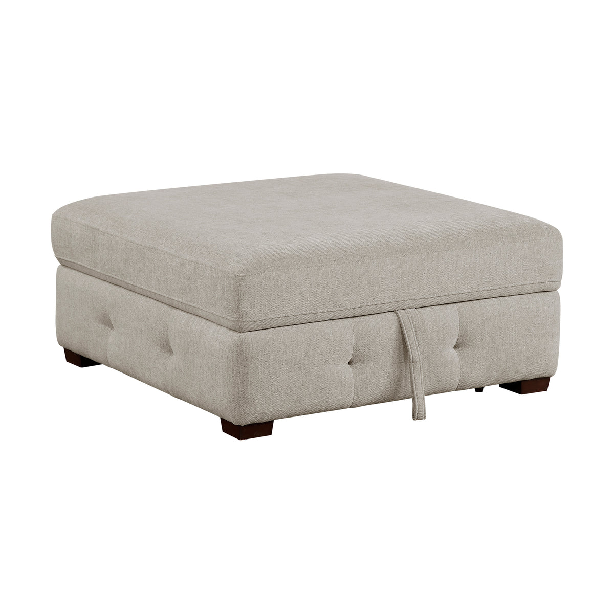 Raife Taupe 5-Piece Right Chaise Sectional with Ottoman