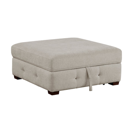 Raife Taupe 5-Piece Right Chaise Sectional with Ottoman from Homelegance - Luna Furniture