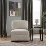 Raife Taupe Armless Chair from Homelegance - Luna Furniture