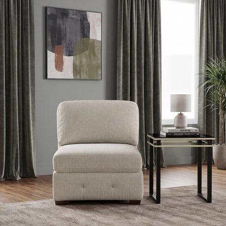 Raife Taupe Armless Chair from Homelegance - Luna Furniture