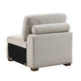 Raife Taupe 4-Piece Sectional with Right Chaise and Pull-out Bed