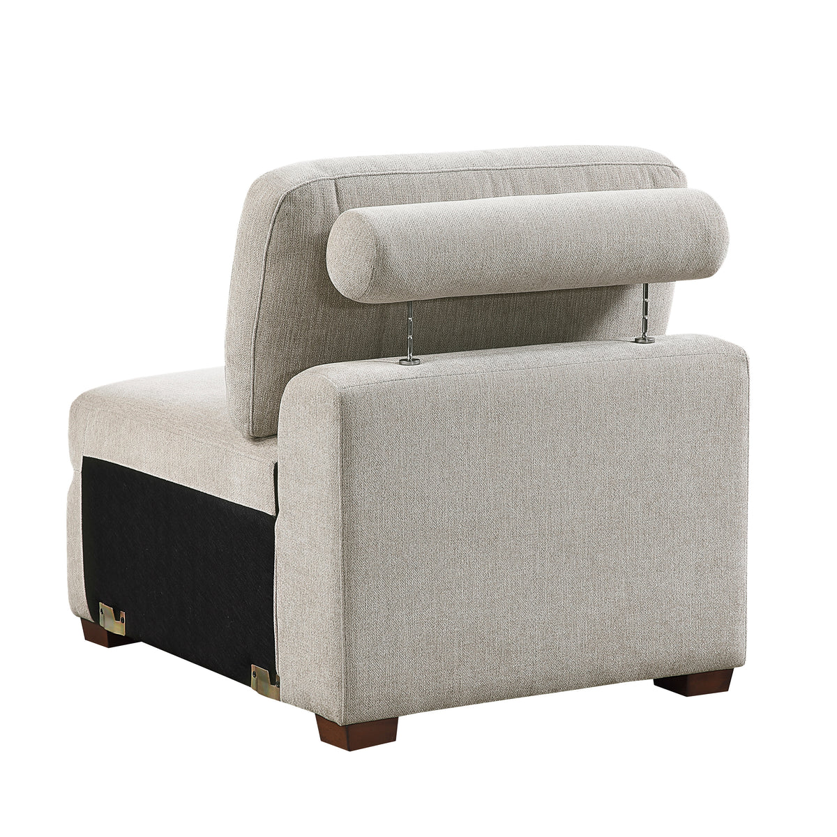 Raife Taupe 5-Piece Sectional with Right Chaise and Pull-out Bed