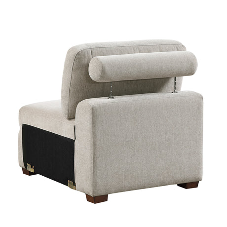 Raife Taupe 4-Piece Sectional with Right Chaise and Pull-out Bed from Homelegance - Luna Furniture