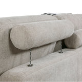 Raife Taupe 5-Piece Right Chaise Sectional with Ottoman