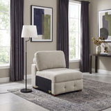 Raife Taupe Armless Chair from Homelegance - Luna Furniture
