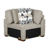 Raife Taupe 5-Piece Sectional with Right Chaise and Pull-out Bed