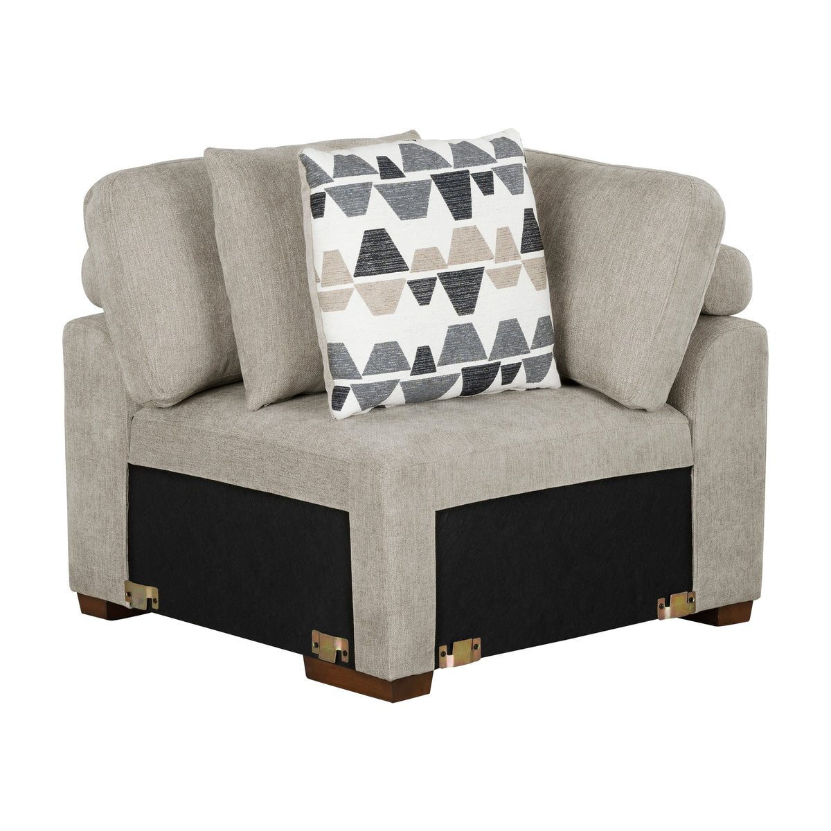 Raife Taupe 4-Piece Sectional with Right Chaise and Pull-out Bed