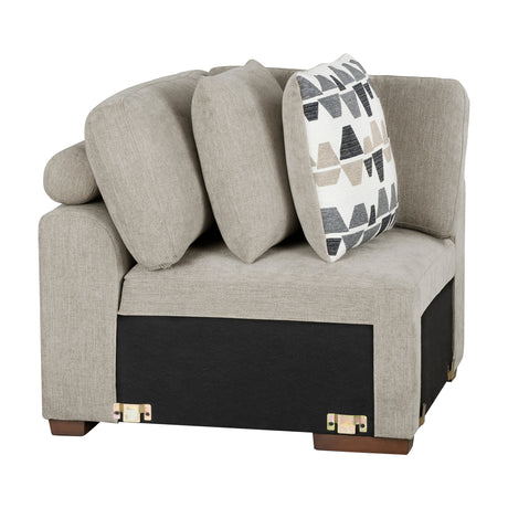 Raife Taupe 4-Piece Sectional with Right Chaise from Homelegance - Luna Furniture