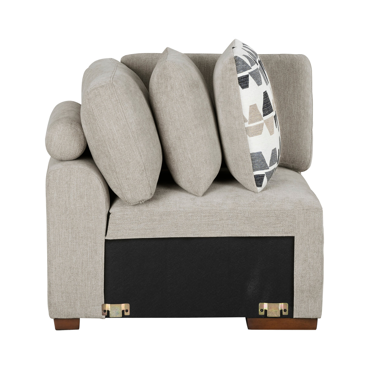 Raife Taupe 4-Piece Sectional with Right Chaise from Homelegance - Luna Furniture