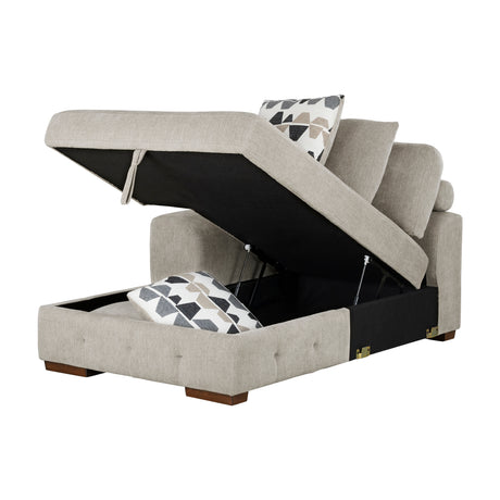 Raife Taupe 4-Piece Sectional with Left Chaise from Homelegance - Luna Furniture