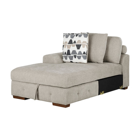 Raife Taupe 3-Piece Sectional with Left Chaise and Ottoman from Homelegance - Luna Furniture