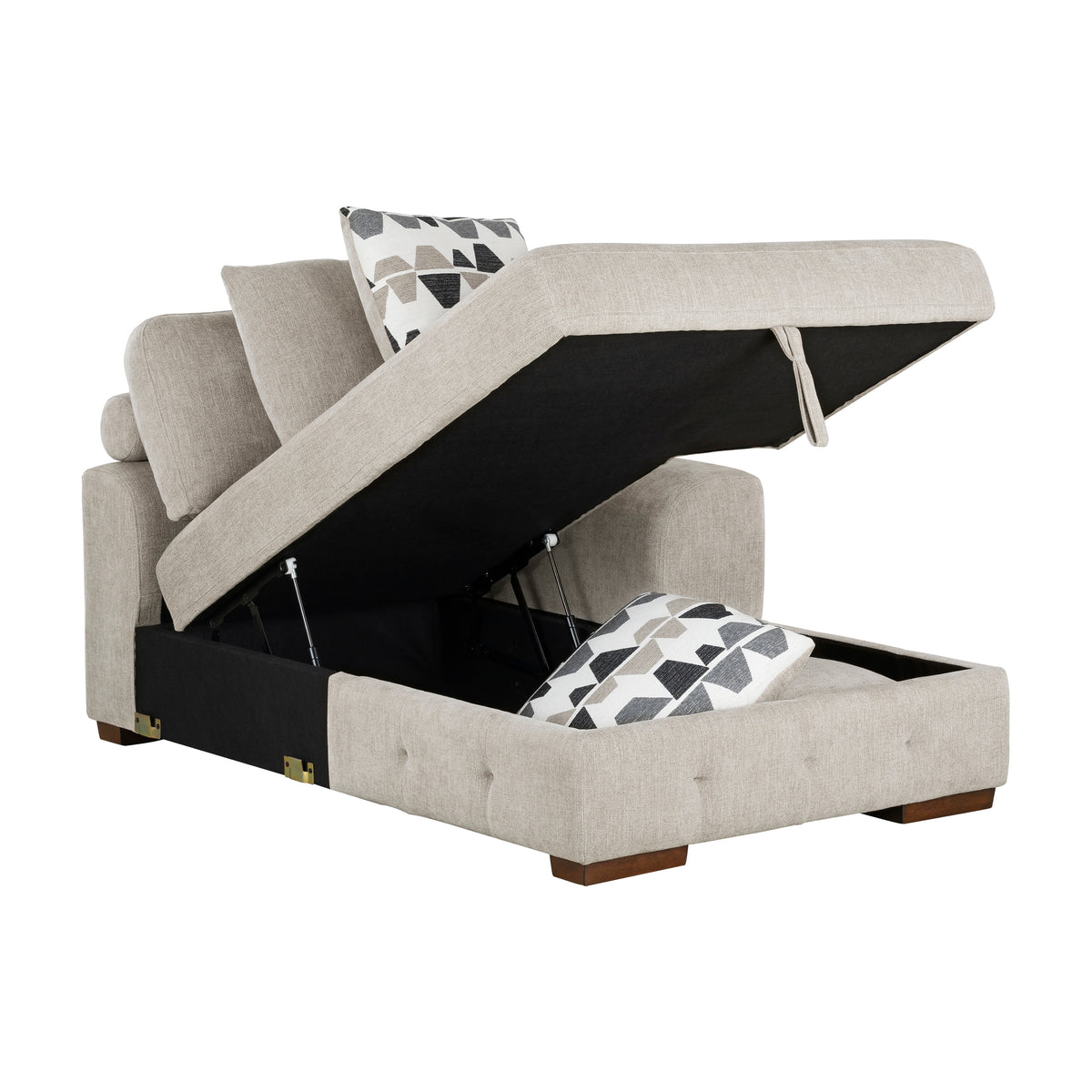 Raife Taupe Ottoman