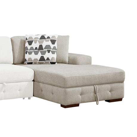 Raife Taupe 4-Piece Sectional with Right Chaise from Homelegance - Luna Furniture
