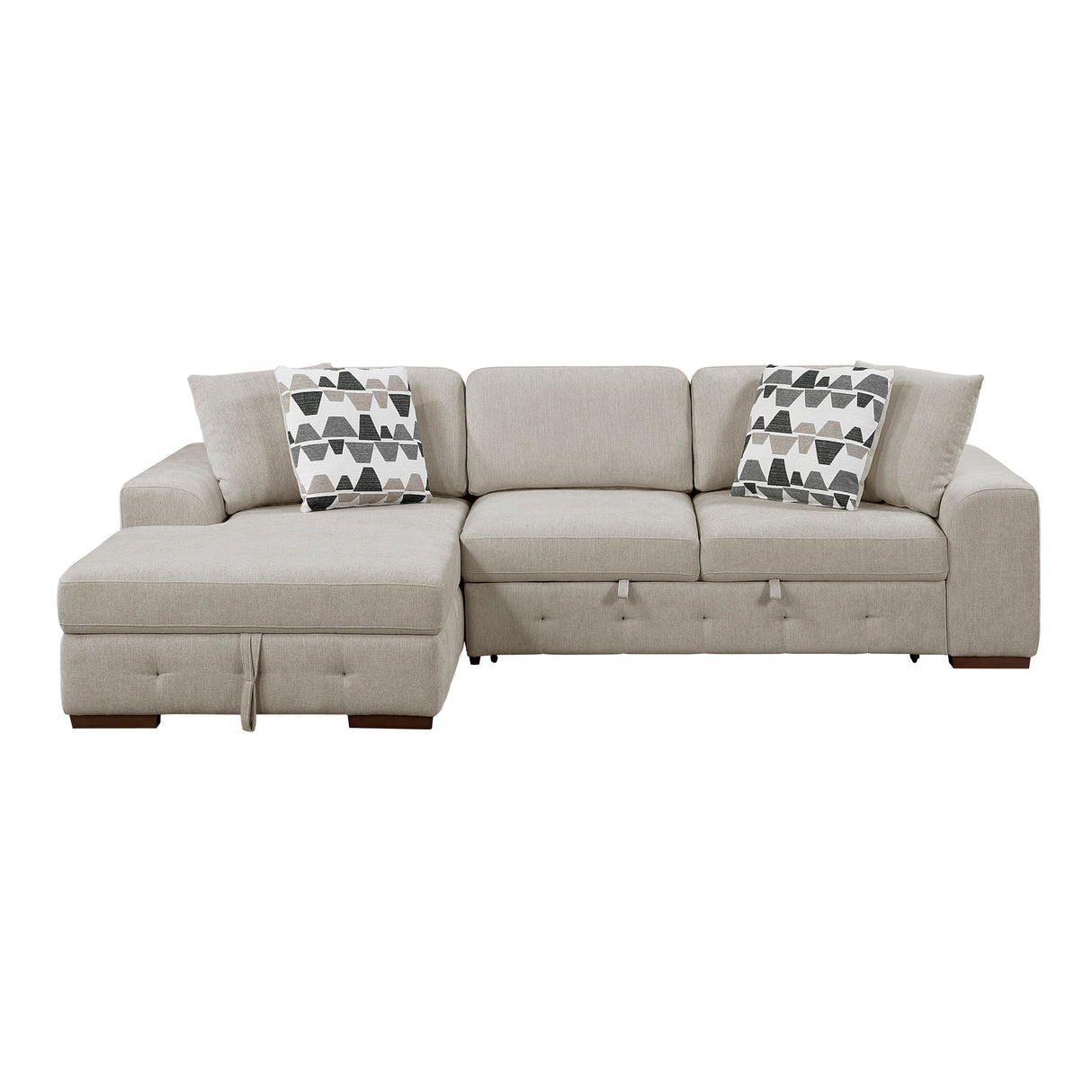 Raife Taupe Ottoman from Homelegance - Luna Furniture