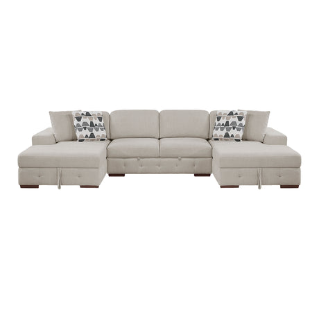 9624TP*3LCRC (3)3-Piece Sectional with Left and Right Chaise from Homelegance - Luna Furniture