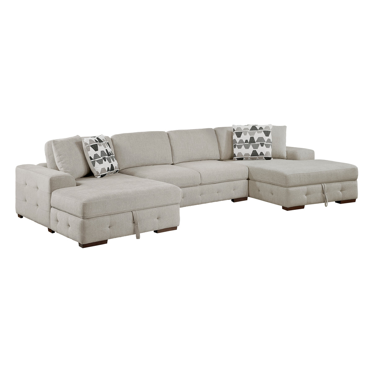 Raife Taupe Ottoman