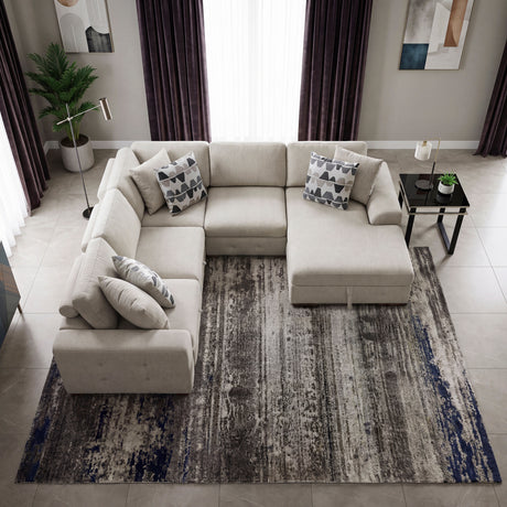 Raife Taupe 4-Piece Sectional with Right Chaise and Pull-out Bed from Homelegance - Luna Furniture