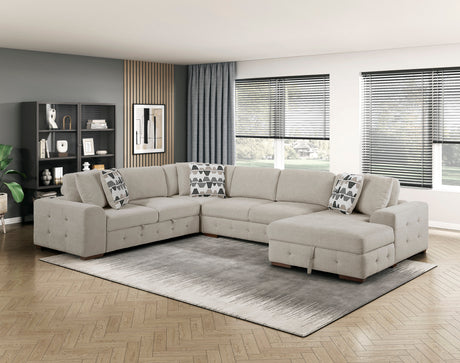 Raife Taupe 4-Piece Sectional with Right Chaise from Homelegance - Luna Furniture