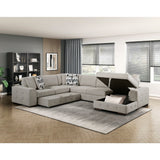 Raife Taupe 4-Piece Sectional with Right Chaise from Homelegance - Luna Furniture