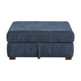 Raife Blue 3-Piece Sectional with Right Chaise and Ottoman from Homelegance - Luna Furniture
