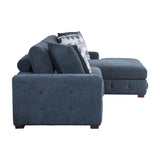 Raife Blue 3-Piece Sectional with Right Chaise and Ottoman from Homelegance - Luna Furniture