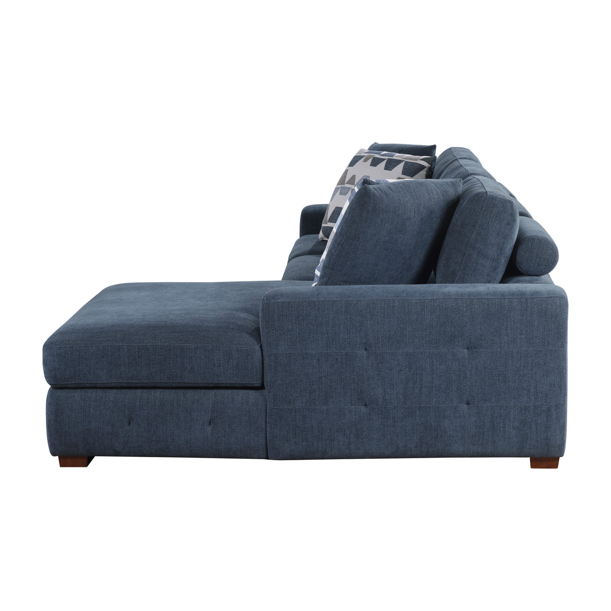 Raife Blue 3-Piece Sectional with Right Chaise and Ottoman from Homelegance - Luna Furniture