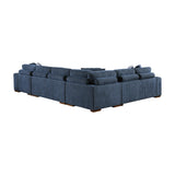 Raife Blue 5-Piece Sectional with Right Chaise and Storage Ottoman from Homelegance - Luna Furniture
