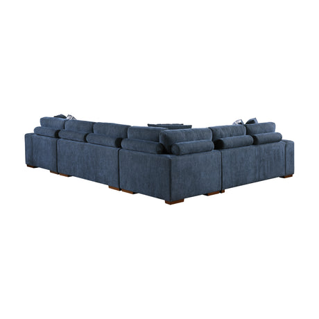 9624BU*52LRC (5)5-Piece Sectional with Right Chaise and Storage Ottoman from Homelegance - Luna Furniture
