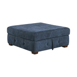 Raife Blue 5-Piece Sectional with Right Chaise and Storage Ottoman from Homelegance - Luna Furniture