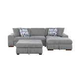 9624GY*32LRC (3)3-Piece Sectional with Right Chaise and Ottoman from Homelegance - Luna Furniture